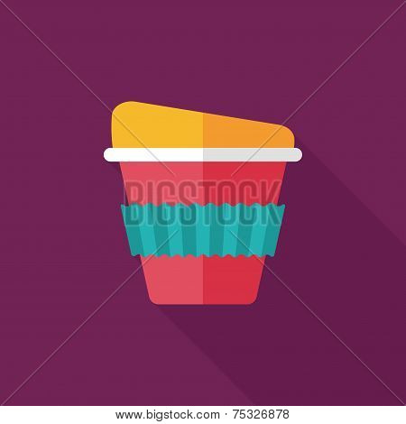 Takeaway Coffee Flat Icon With Long Shadow,eps10