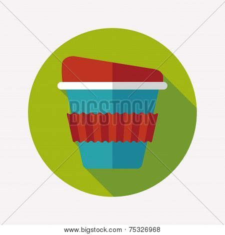 Takeaway Coffee Flat Icon With Long Shadow,eps10