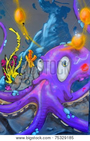 Street art Montreal octopus