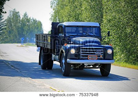 Classic Volvo N84 Pickup Truck On The Road