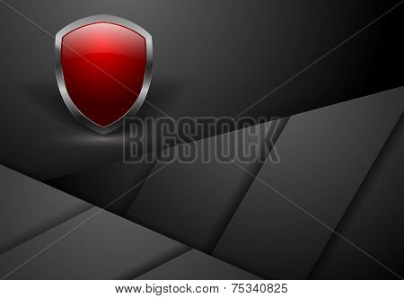 abstract vector template with shield