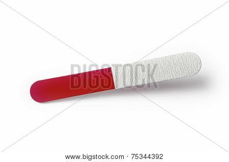 Multiple Use Plastic Nail File Isolated On White