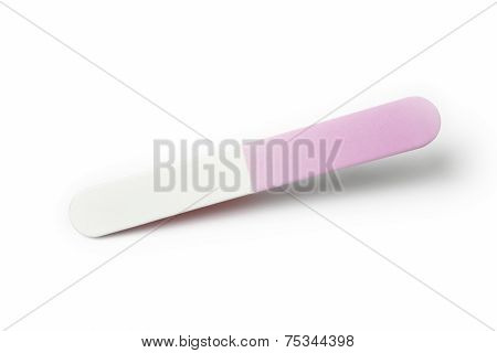 Multiple Use Plastic Nail File Isolated On White