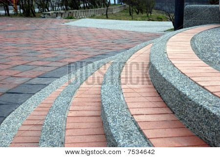 Scalinata di mattoni