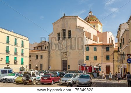 Church San Michele Of Alghero In Sardinia