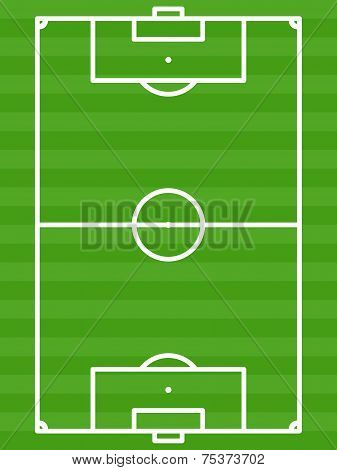 Football Field Green - Vector Illustration