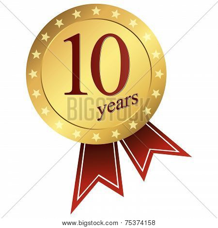 Gold Jubilee Button - 10 Years