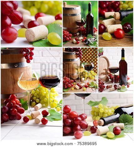 Wine collage