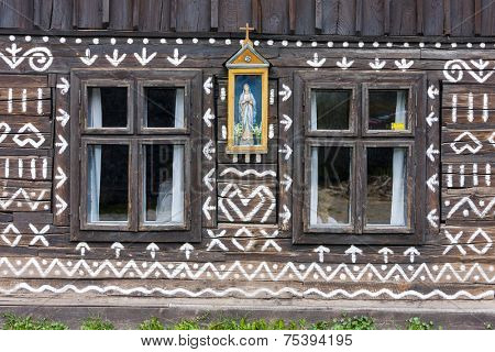 timbered house in Cicmany, Slovakia