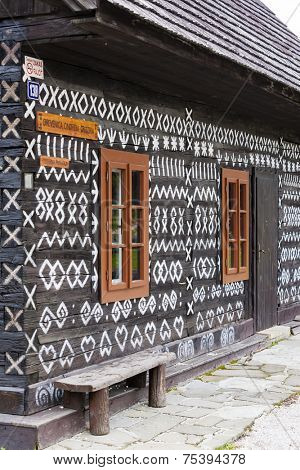 timbered house in Cicmany, Slovakia