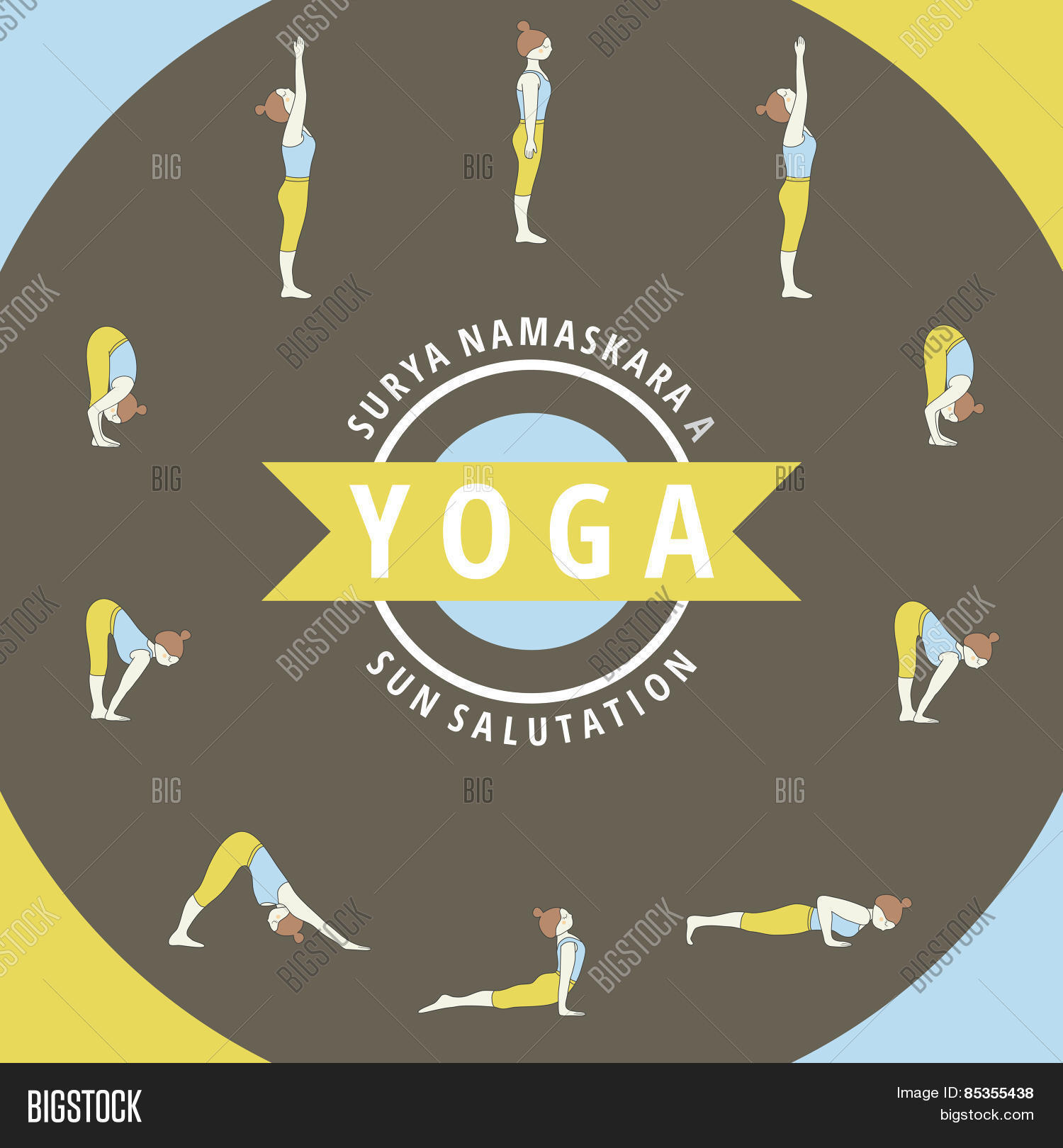 Surya Namaskara Vector & Photo (Free Trial) Bigstock