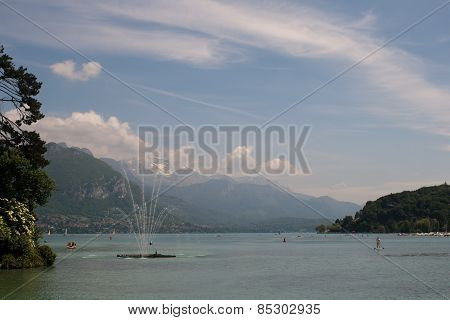Spout in a lake