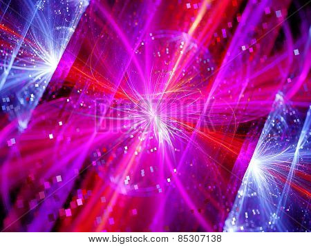Colorful Multidimensional Energy Field With Particles