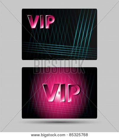 Set of abstract Vip members only cards