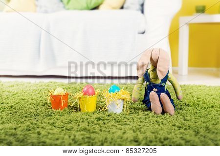 Easter Bunny and easter eggs