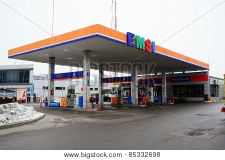 Emsi Fuel Station In The Vilnius City Pasilaiciai District