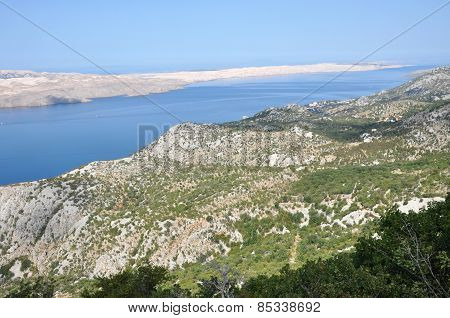 Limestone Island In Croatia