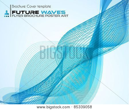 Abtract waves background for brochures and flyers design. The template is ideal also for business cards, advertisement, posters and presentations.