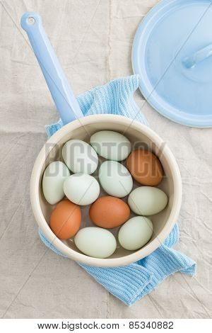 Eggs In A Strainer