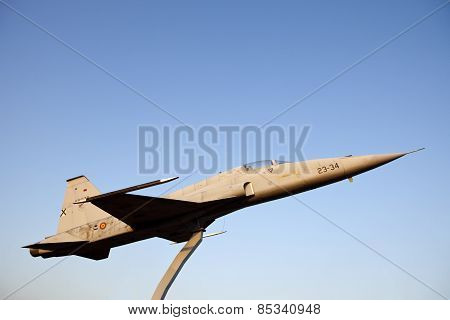 Retired Cf-5 In The Middle Of A Roundabout