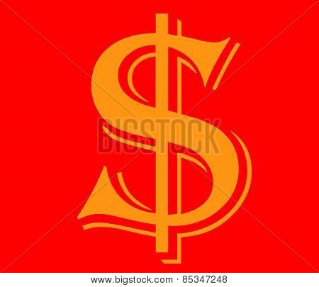 Flat Dollar Icon