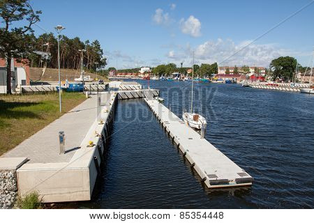 Seaport in Mrzezyno in Poland