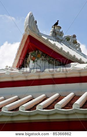 Asia  Thailand  In  Bangkok Sunny  Temple Abstract Bird