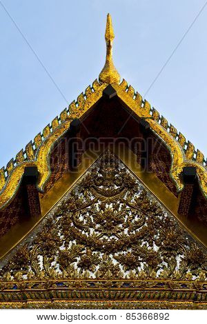 Bangkok In The Temple  Thailand Abstract Cross Flower Mosaic