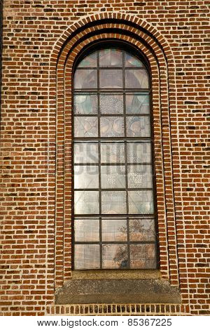 Rose Window  Italy  Lombardy     In  The Turbigo Old   Church     Tile
