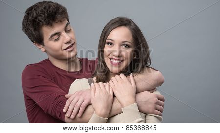 Young Couple Hugging