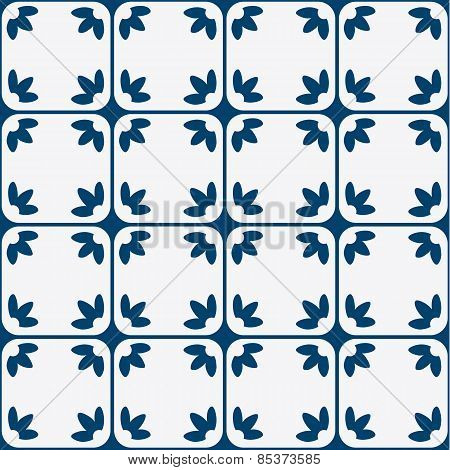 Blue and white delft pattern