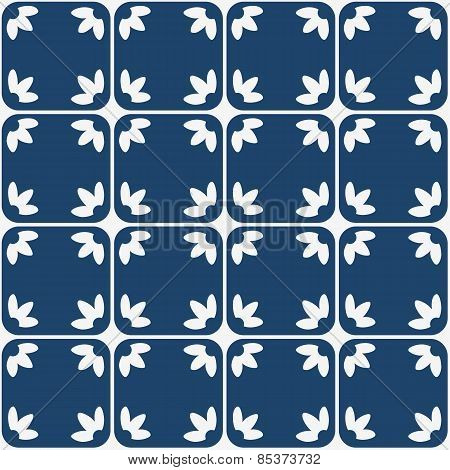 Blue and white delft pattern