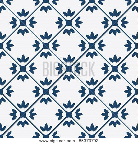 Blue and white delft pattern