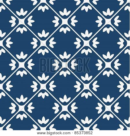Blue and white delft pattern