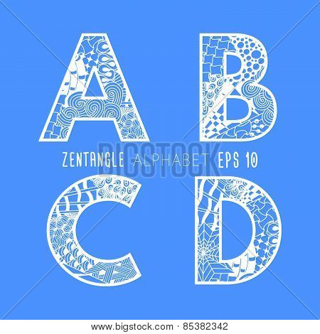 Vector set of  letters.