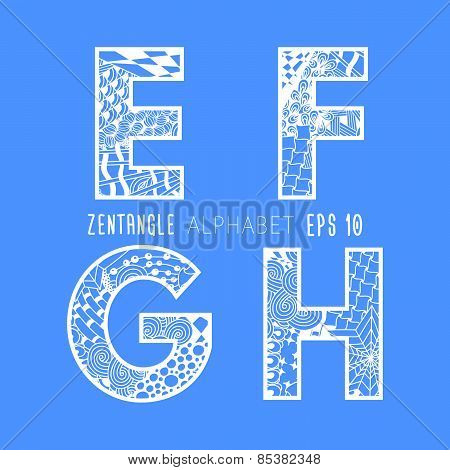 Vector set of  letters.