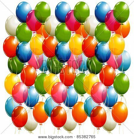 Flying Balloons Isolated