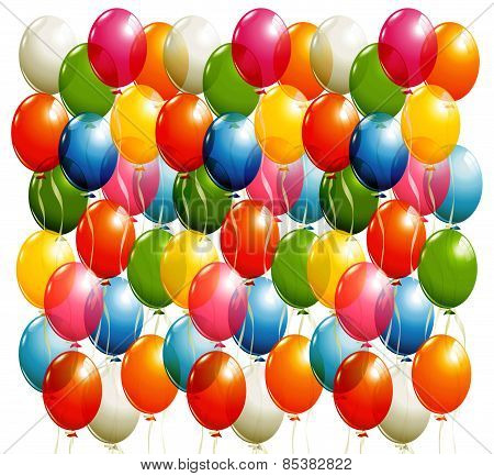 Flying Balloons Background