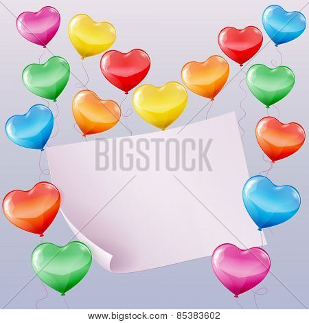 Heart Shaped Balloons Background