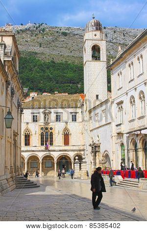 Street Of The Old Town In Dubrovnik, Croatia