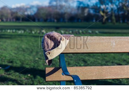 Abandoned Hat On Bench