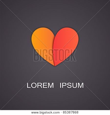 Vector illustration of the symbolic images of the heart
