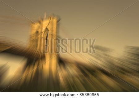 Abstract Blur Background Brooklyn Bridge New York City