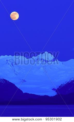 Grewingk Glacier Under A Full Moon