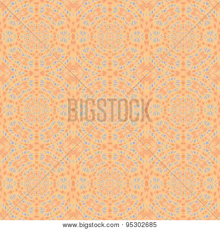 Seamless pattern orange blue