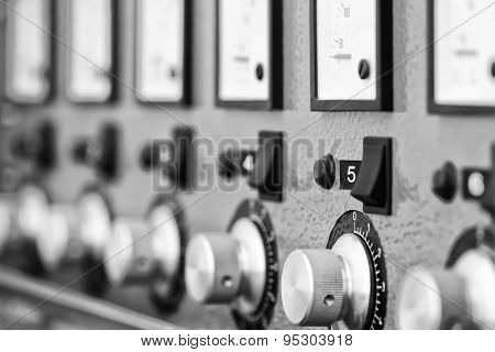 Instrument Panel . Black And White