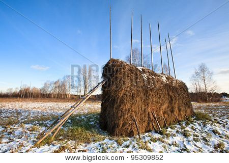 Haystack In Winter