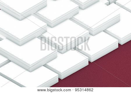 Many Cards Stack Of Paper Template To Presentation