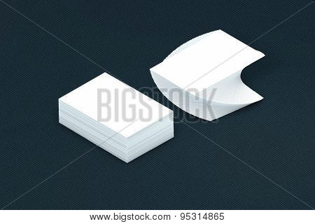 Many Cards Stack Of Paper Template To Presentation