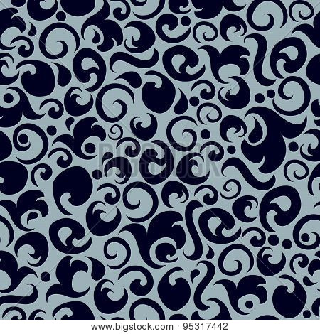 Abstract Seamless Pattern In Grey And Violet Colors.